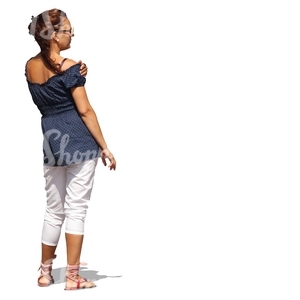 cut out woman standing