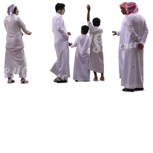 group of muslim men standing and talking