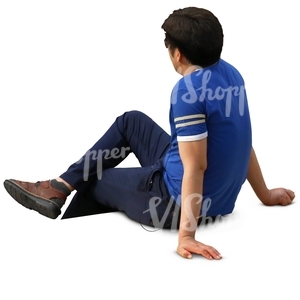 man sitting with his legs crossed