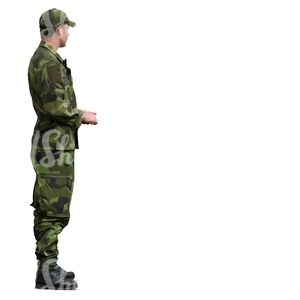 soldier in an army uniform standing