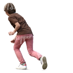 young boy running