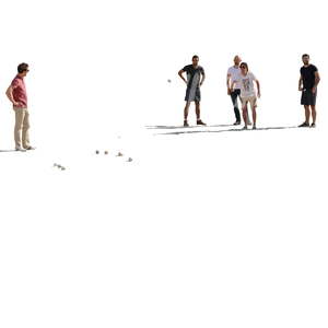 team of men playing petanque