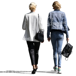 two women walking