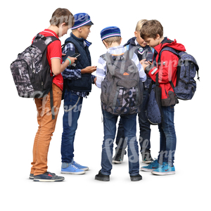 group of young schoolboys standing together