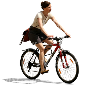 young woman riding a bicycle