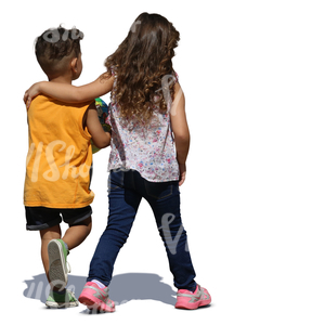 girl and boy walking together