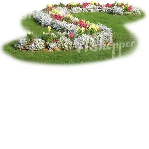 S-shaped flowerbed 