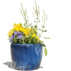 free cutout flowerpot