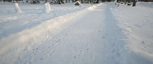 footpath covered with snow