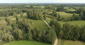 bird eye view of a landscape in countryside