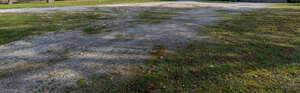 gravel path with shadows