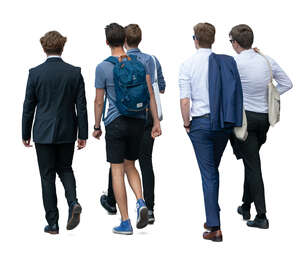 group of five men walking - VIShopper