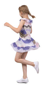 girl in a dress dancing