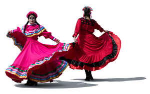 two mexican artist dancing