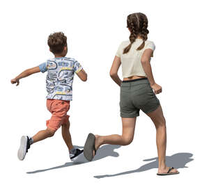 two children running