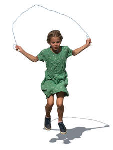 girl jumping with a jump rope