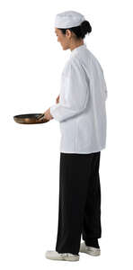 cut out asian chef cooking