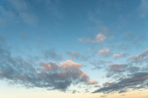 evening sky with some grey clouds