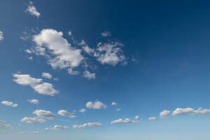 clear sky with some small clouds