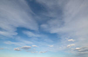 sky covered with thin clouds