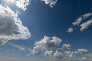 sky with classical white clouds