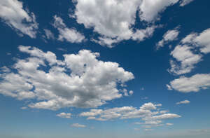 classical blue sky with white clouds