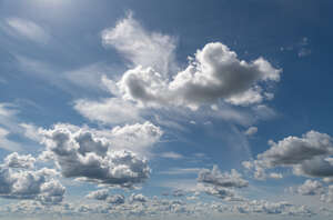 daytime sky with many white clouds