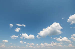 regular daytime sky with small white clouds