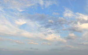 sky with clouds of different sizes