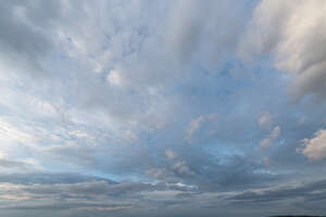 sky with thin layer of clouds