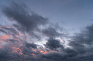 evening sky with grey clouds