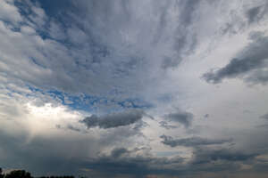 large white clouds in the sky