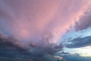 sunset with pink clouds