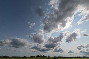 sky with sun behind clouds