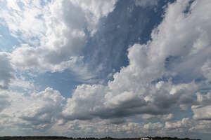 sky with many white clouds