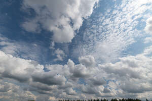 daytime blue sky with many white clouds