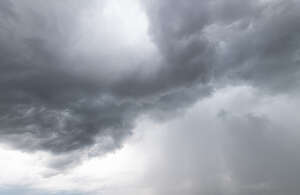 sky with grey fluffy clouds