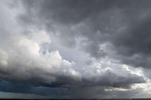 sky with large grey clouds