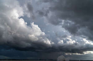 sky with dark thunder clouds