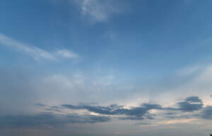 evening sky with few clouds