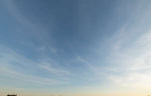 evening sky with few thin clouds