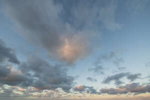 evening sky with orange clouds