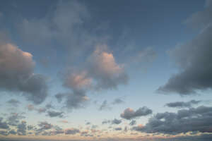 evening sky with pink clouds