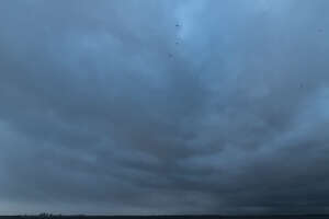 dark blue cloudy sky