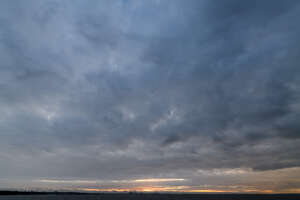 sunset with large clouds