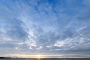 sunset with many light clouds