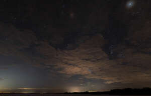 night sky with some light clouds