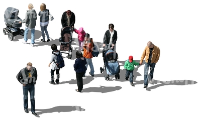 cut out crowd seen from above - cut out people - VIShopper