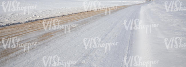 country road in wintertime