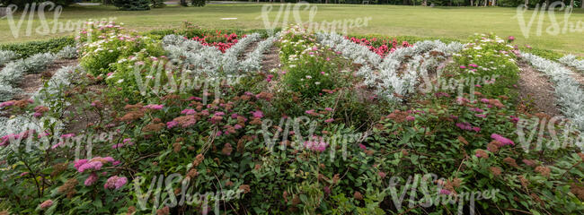 foreground flowerbed